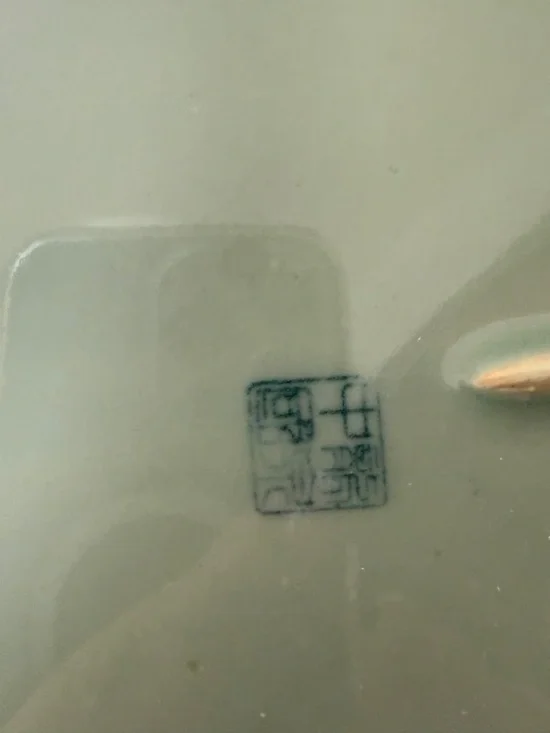 Longquan Celadon Koi Fish Platter 14 inch Green Glaze Mid-Century Abundance - Picture 6 of 7